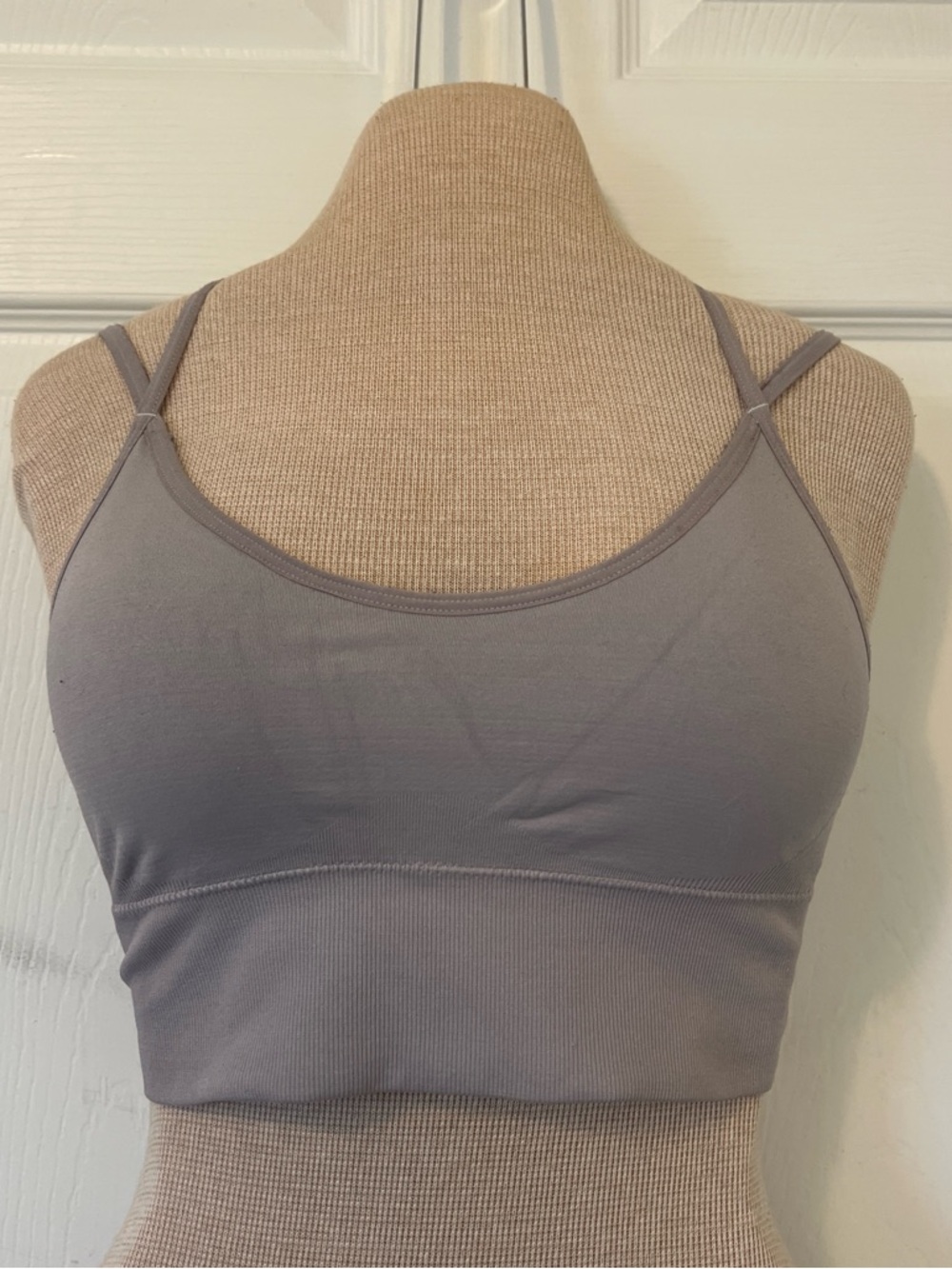 Amazon Mauve Seamless Double-Strap Sports Bralette